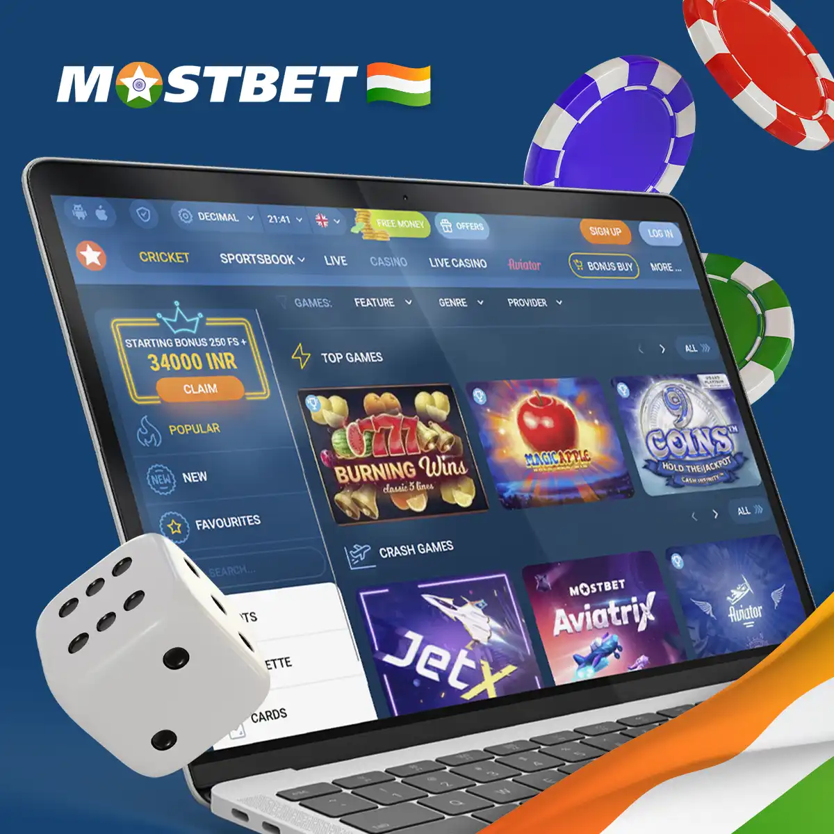 Mostbet casino page